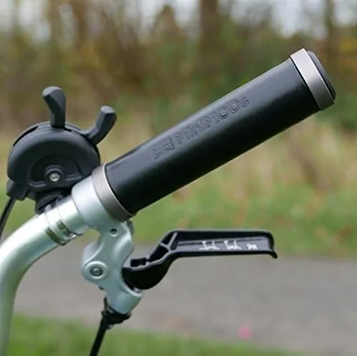 MiniMod's Italian Leather Grips H/S Type Handlebar for Brompton Black