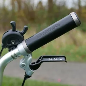 MiniMod's Italian Leather Grips H/S Type Handlebar for Brompton Black