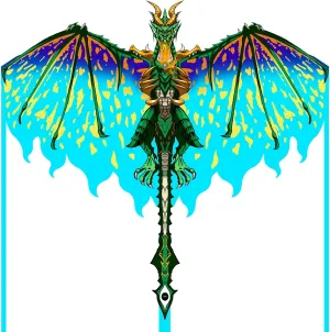 Mint's Colorful Life Dragon Kite for Kids & Adults, Easy to Fly Best Beach Kites for Beginners, 300ft Kite String Included