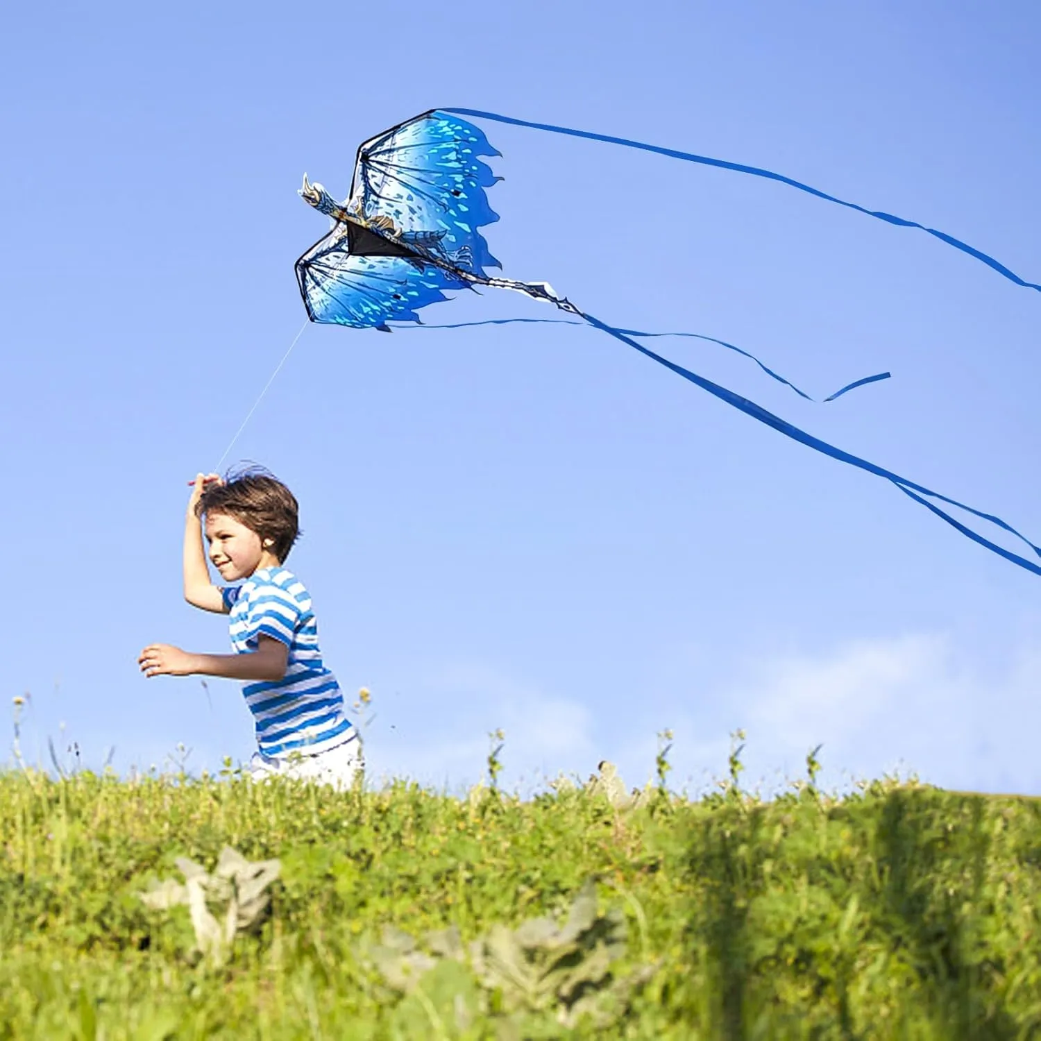 Mint's Colorful Life Dragon Kite for Kids & Adults, Easy to Fly Best Beach Kites for Beginners, 300ft Kite String Included