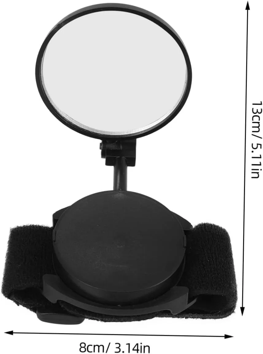 Mipcase 2pcs Rotatable Wrist-mounted Bike Mirror Rearview Reflector for Cycling Lightweight and Design Convenient for Road Awareness Fits Various and Motorbikes