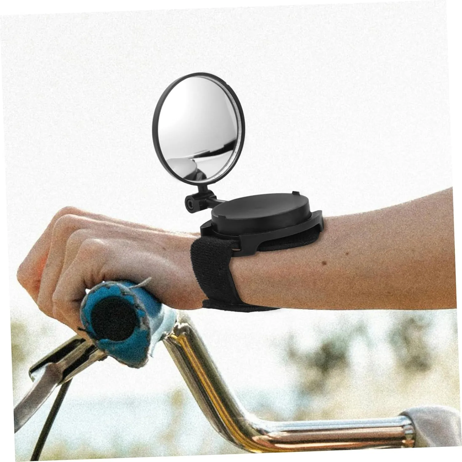 Mipcase 2pcs Rotatable Wrist-mounted Bike Mirror Rearview Reflector for Cycling Lightweight and Design Convenient for Road Awareness Fits Various and Motorbikes