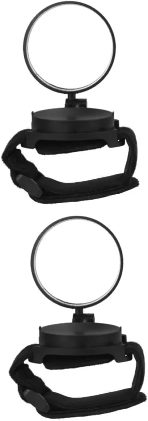 Mipcase 2pcs Rotatable Wrist-mounted Bike Mirror Rearview Reflector for Cycling Lightweight and Design Convenient for Road Awareness Fits Various and Motorbikes