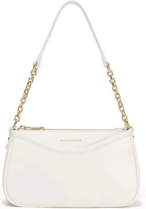 Missnine Shoulder Bag for Women Small Purse Trendy Clutch Hobo Bag Vegan Leather Mini Handbag with Zipper Closure