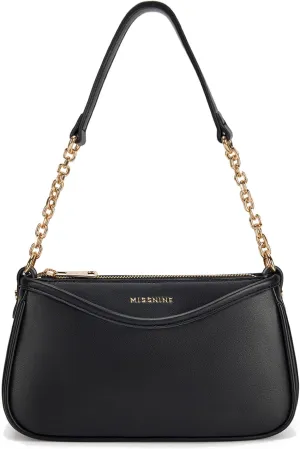 Missnine Shoulder Bag for Women Small Purse Trendy Clutch Hobo Bag Vegan Leather Mini Handbag with Zipper Closure
