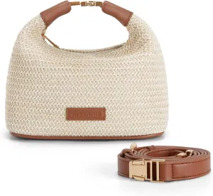 Missnine Straw Purse for Women Summer Raffia Purses Small Beach Crossbody Bag Vacation Woven Top Handle Satchel Handbag