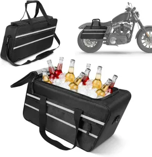 Motorcycle Saddlebag Cooler Liner Bag, Insulated Saddle Bag Compatible with 1993-2024 Harley Touring Electra Glide Road Glide Street Glide Road King with Detachable Shoulder Strap, 1 Bag