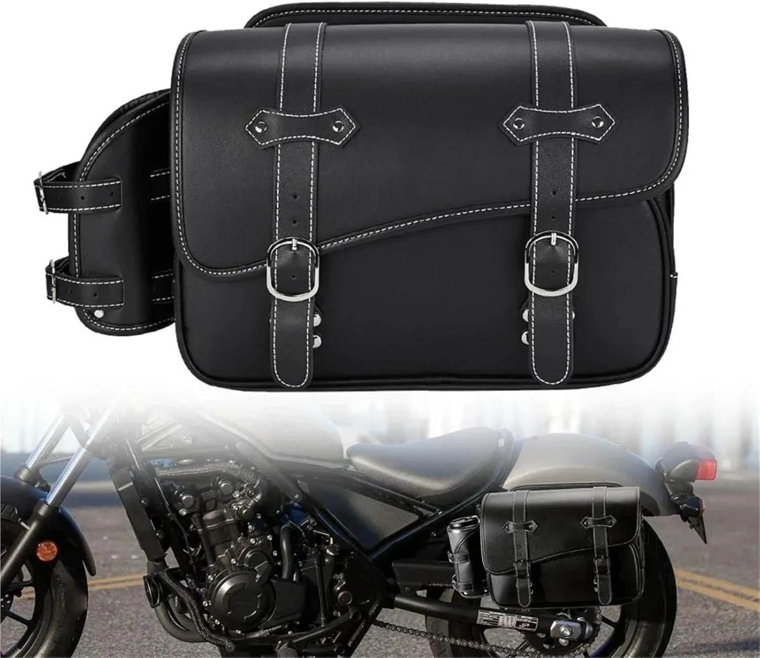 Motorcycle Saddlebag for Yam&aha SR400 MT-07 Tool Bag Waterproof Side Saddle Bags(Bag(Right or Left))