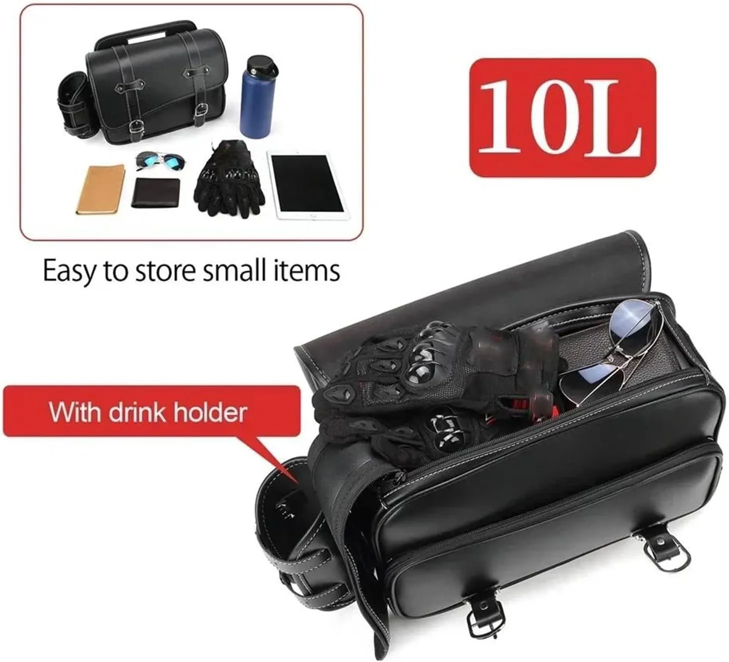 Motorcycle Saddlebag for Yam&aha SR400 MT-07 Tool Bag Waterproof Side Saddle Bags(Bag(Right or Left))