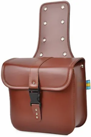 Motorcycle Saddlebags, 1 Pair Motorcycle Side Pouch PU Leather Waterproof Saddlebag Car Modification Hanging Bags Powersports Saddle Bags(Brown)