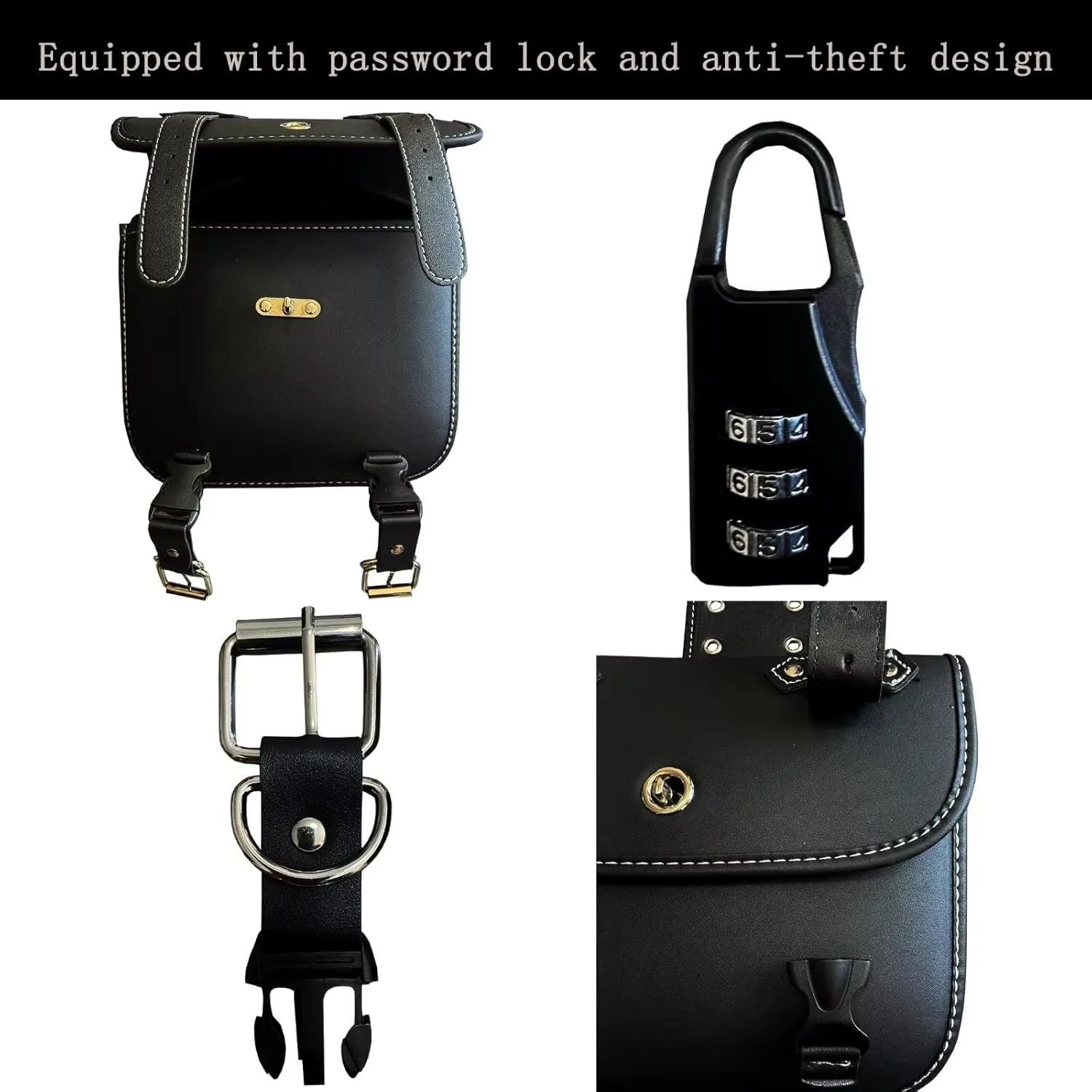 Motorcycle Saddlebags, Scooter Powersports Leather Saddle Bags Motorcycles, Softail Universal Throw Over Sportster Saddlebags 12.2x5.12x9.84 inches