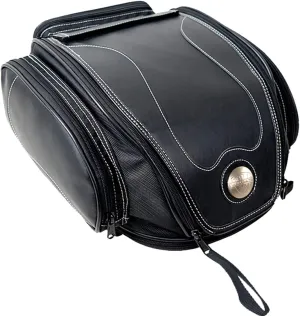 Motorcycle Tail Bag Waterproof Leather Rear Seat Bags Luggage Saddle Helmet Bag Vintage Multifuction