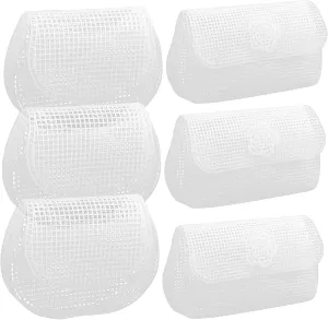 MUELODSIC 6Pcs Mesh Canvas Sheets for DIY Handbag Making Durable Embroidery Mesh Sheets Easy to Sewing Sheets for Quilting and Craft Projects Fine Mesh for Unique Styles