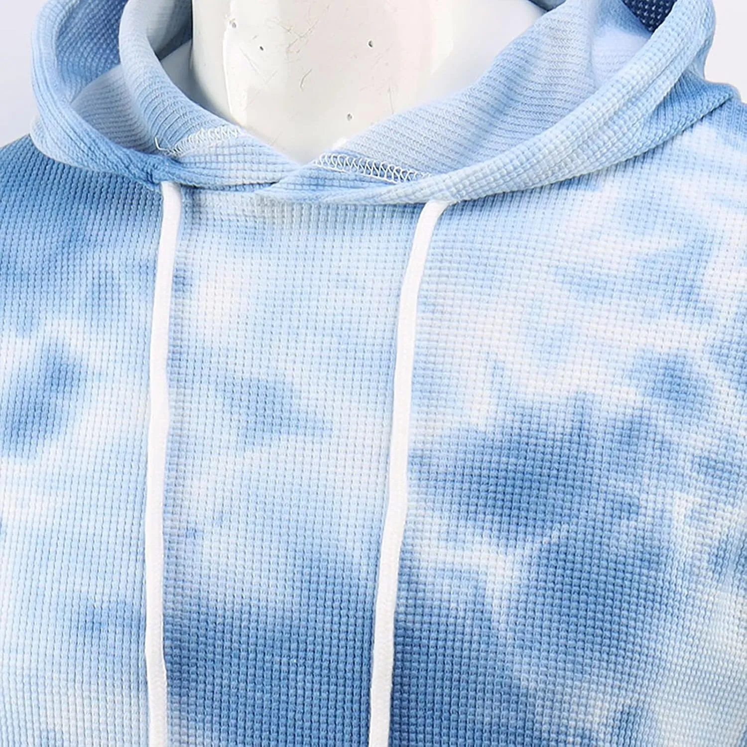 Muscularfit Sweatshirt for Men 2024 Fashion Tie Dye Long Sleeve Hooded Pullover Shirt Causal Contrast Color Print Gym Hoodies