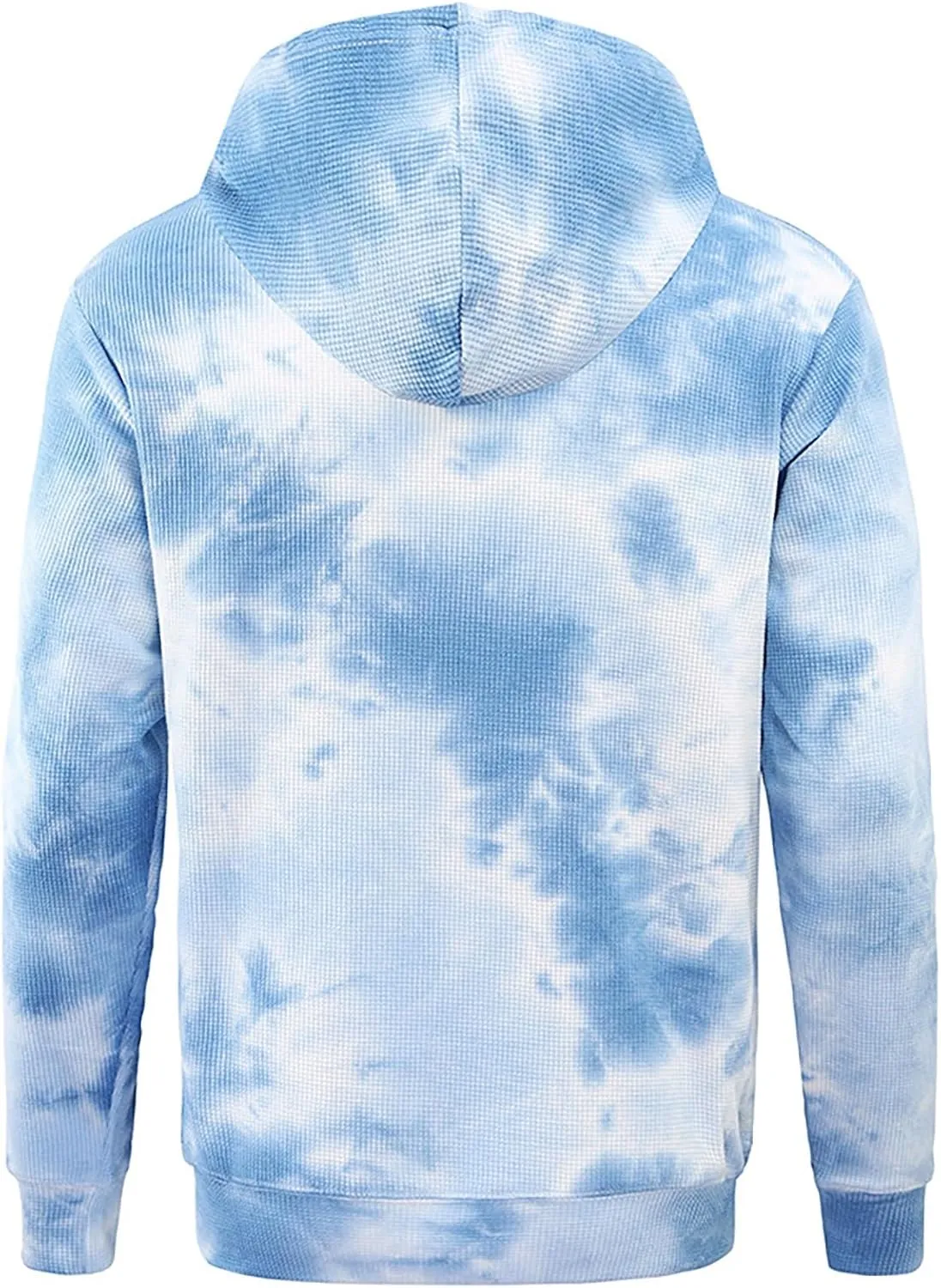 Muscularfit Sweatshirt for Men 2024 Fashion Tie Dye Long Sleeve Hooded Pullover Shirt Causal Contrast Color Print Gym Hoodies