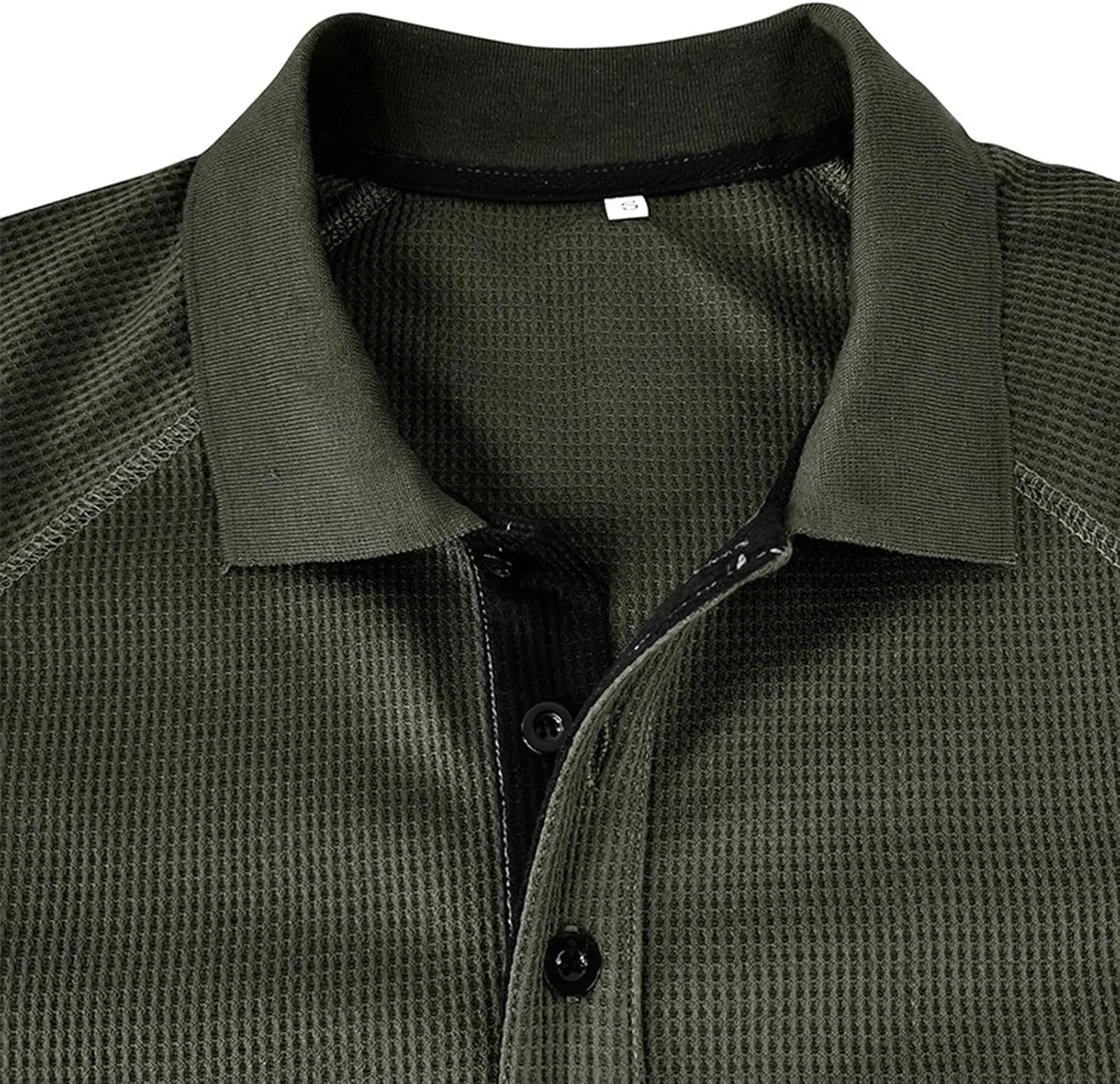 Muscularfit T Shirts for Men V Neck Long Sleeve Solid Polo Shirt Causal Loose Fit Athletic Gym Workout Tee Top Loose Pullover