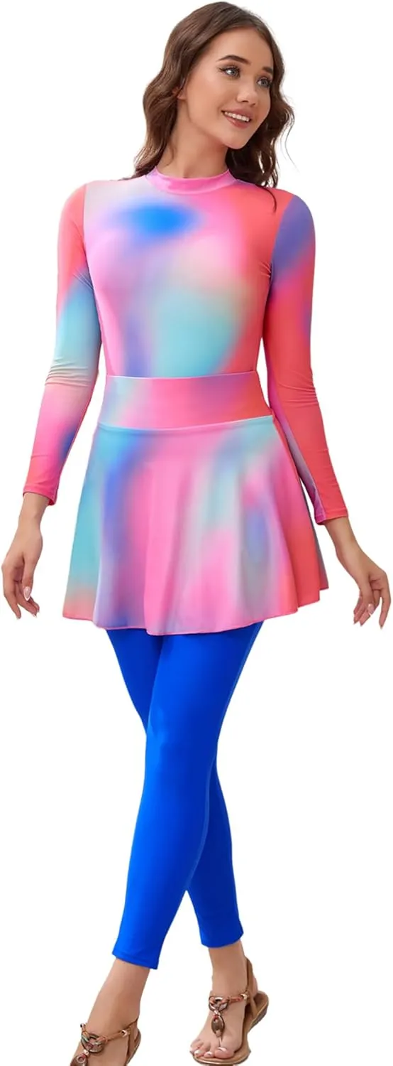 Muslim Swimsuits for Women Rash Guard Long Sleeves Swimming Suit Surfing Bathing Suit Wetsuit Burkini Swimwear