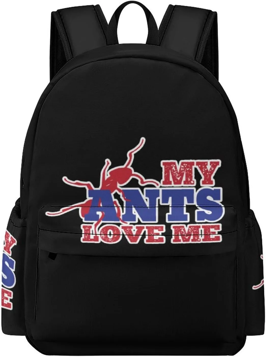 My Ants Love Me Unisex Backpack Casual Daypacks Half Print Shoulders Bag for Camping Hiking Travel Gear