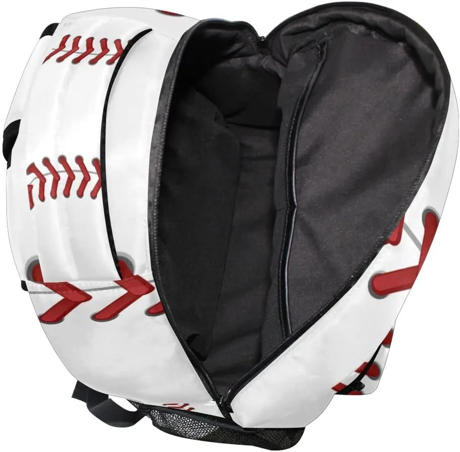 Nander Custom You Name Fashion Baseball Backpack,Casual Daypacks Outdoor Sports Rucksack School Shoulder Bag for Men Women Boys Girls-12x7.3x16.9in