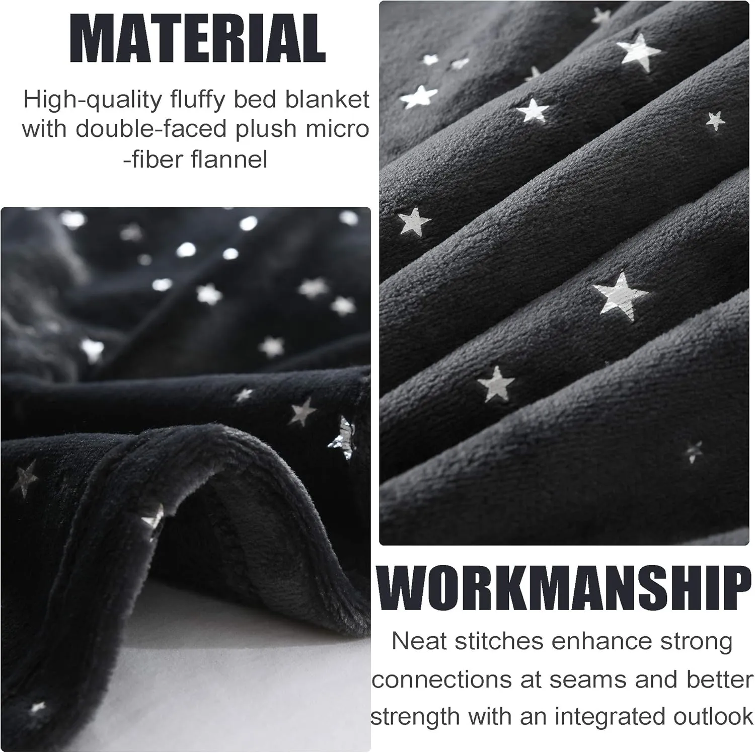NANPIPER Throw Blanket, Twin Size Fluffy Bed Blanket, All Season Ultra Soft Microfiber Sofa Fleece Throw for Women Girls(65"x80",Grey)