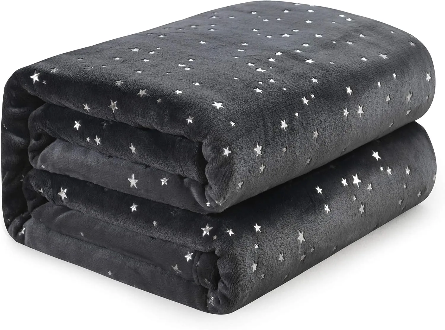 NANPIPER Throw Blanket, Twin Size Fluffy Bed Blanket, All Season Ultra Soft Microfiber Sofa Fleece Throw for Women Girls(65"x80",Grey)