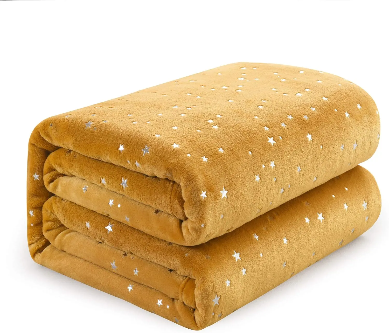 NANPIPER Throw Blanket, Ultra Soft Thick Microplush Bed Blanket, All Season Premium Fluffy Microfiber Fleece Throw for Sofa Couch (Throw Size 50"x65", Ginger)