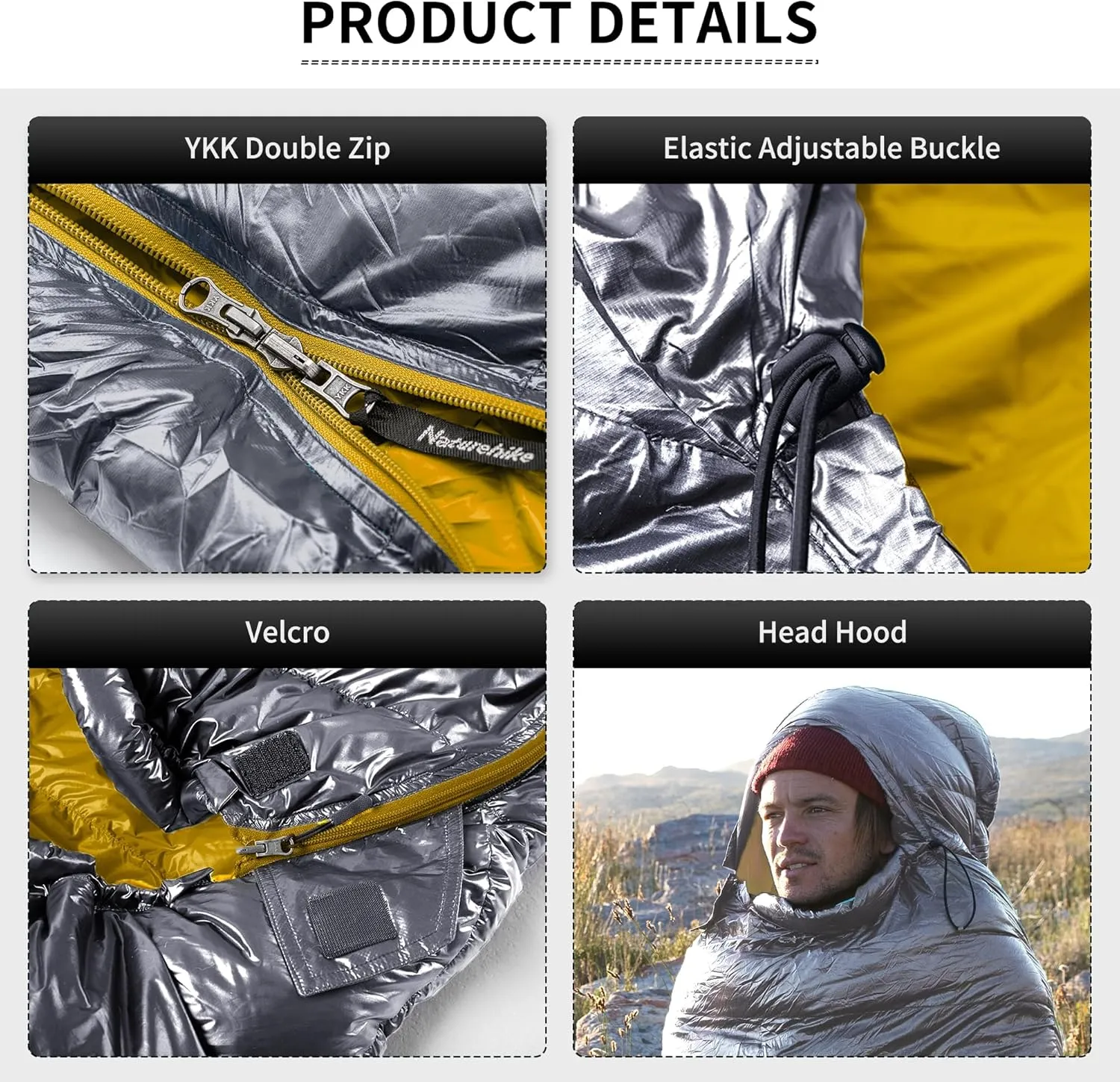 Naturehike 0 Degree Ultralight Down Sleeping Bag for Adults, 650FP Backpacking Cold Weather Sleeping Bag with RDS Down, 28.9℉ Sleeping Bags for Camping, Hiking, 2025 Model CW700