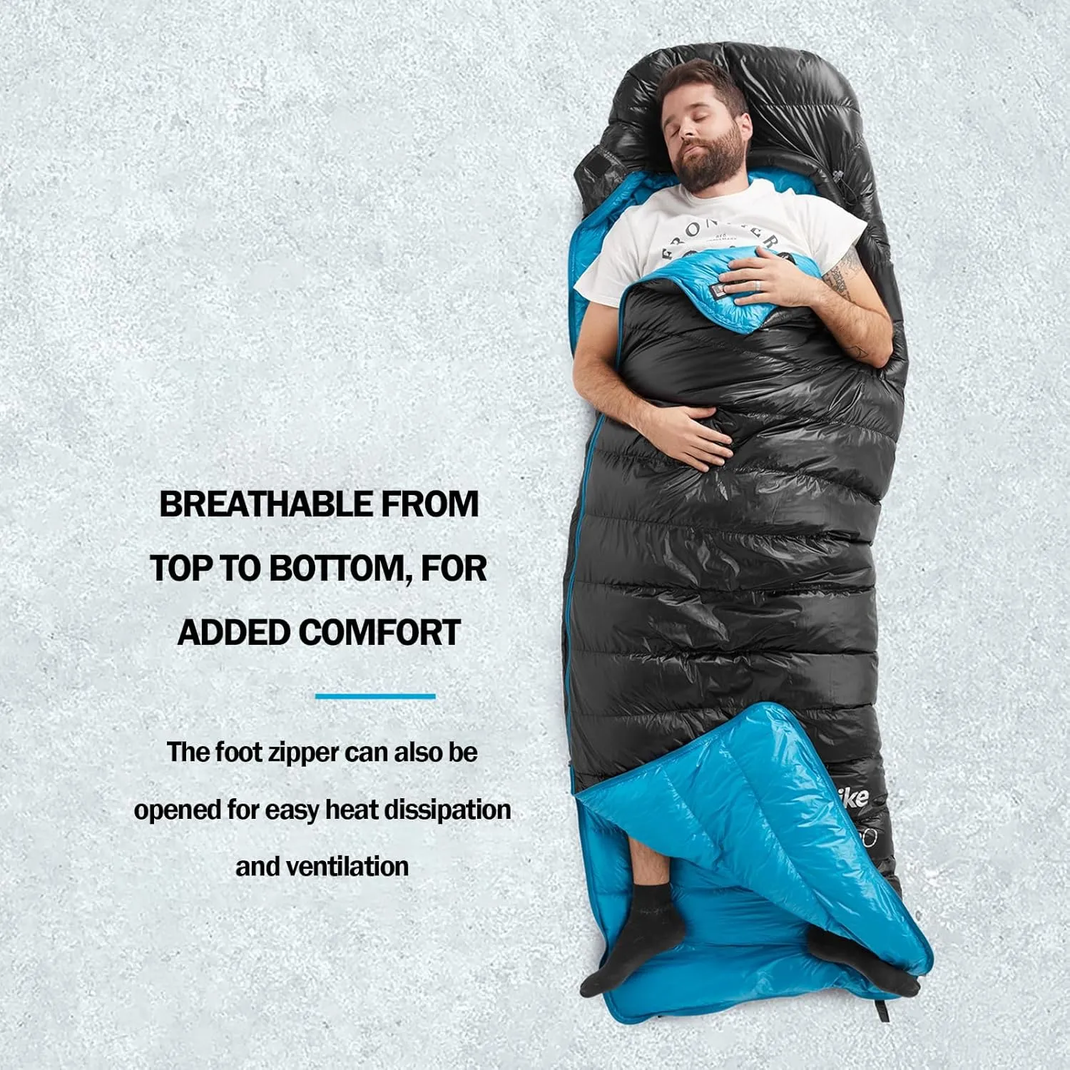 Naturehike Ultralight Down Cold Weather Sleeping Bag, 650FP Compact Sleeping Bag 3-4 Season for Adults & Kids, Backpacking, Camping, Hiking, Traveling with Compression Sack
