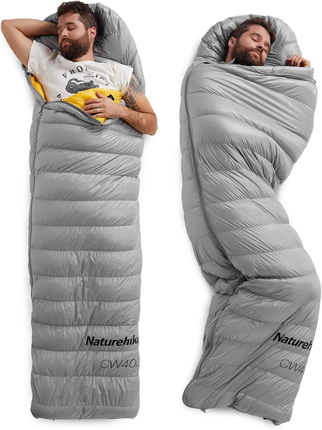Naturehike Ultralight Down Cold Weather Sleeping Bag, 650FP Compact Sleeping Bag 3-4 Season for Adults & Kids, Backpacking, Camping, Hiking, Traveling with Compression Sack