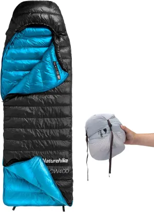 Naturehike Ultralight Down Cold Weather Sleeping Bag, 650FP Compact Sleeping Bag 3-4 Season for Adults & Kids, Backpacking, Camping, Hiking, Traveling with Compression Sack