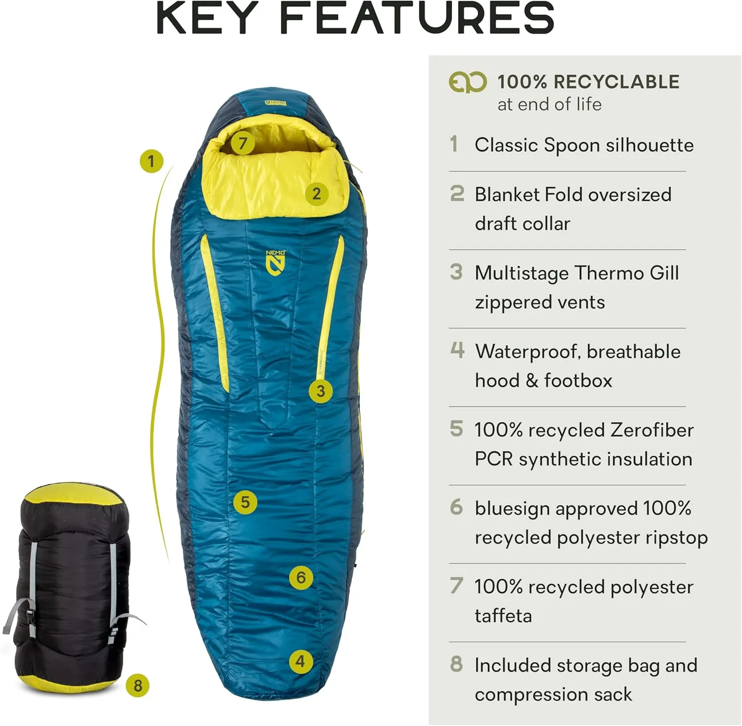 NEMO Equipment Forte Endless Promise Synthetic Sleeping Bag