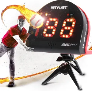 NET PLAYZ Baseball Radars, Speed Sensors Training Equipment (Hands-Free Radar Guns, Pitching Speed Guns | Baseball Gifts, High-Tech Gadget & Gear for Baseball Players, Black (NIS022132043)