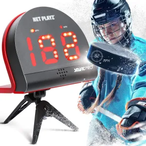 NetPlayz Hockey Radar Gifts Training Aids - Speed Guns Speed Sensor, Hands-Free Radar Guns | Ice Hockey Field Hockey Street Roller Hockey, High-Tech Gadget & Gear, Black (NIS022132045)