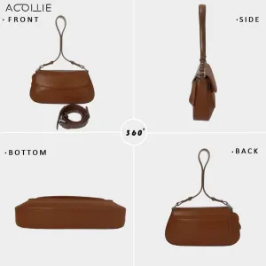 new saddle bag genuine leather armpit bag, simple and fashion elegant,high-end shoulder bag and crossbody bag