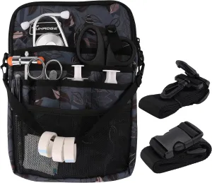 Nurse Fanny Pack with Tape Holder, Nurse Pocket Organizer for Medical Professionals，12 Pockets Nurse Waist Bag（THHS-KB-Ash Leaves）