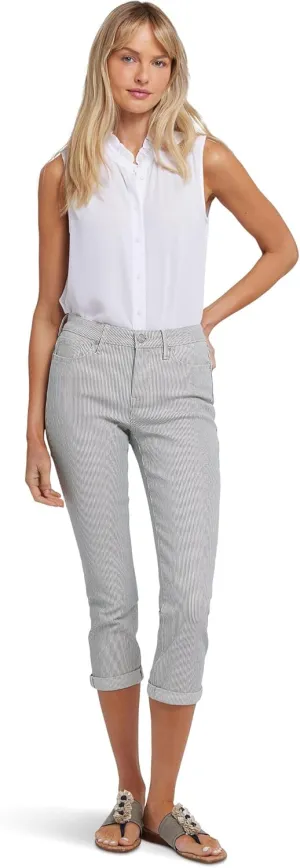 NYDJ Women's Petite Chloe Skinny Capri Jeans in Luarca Stripe