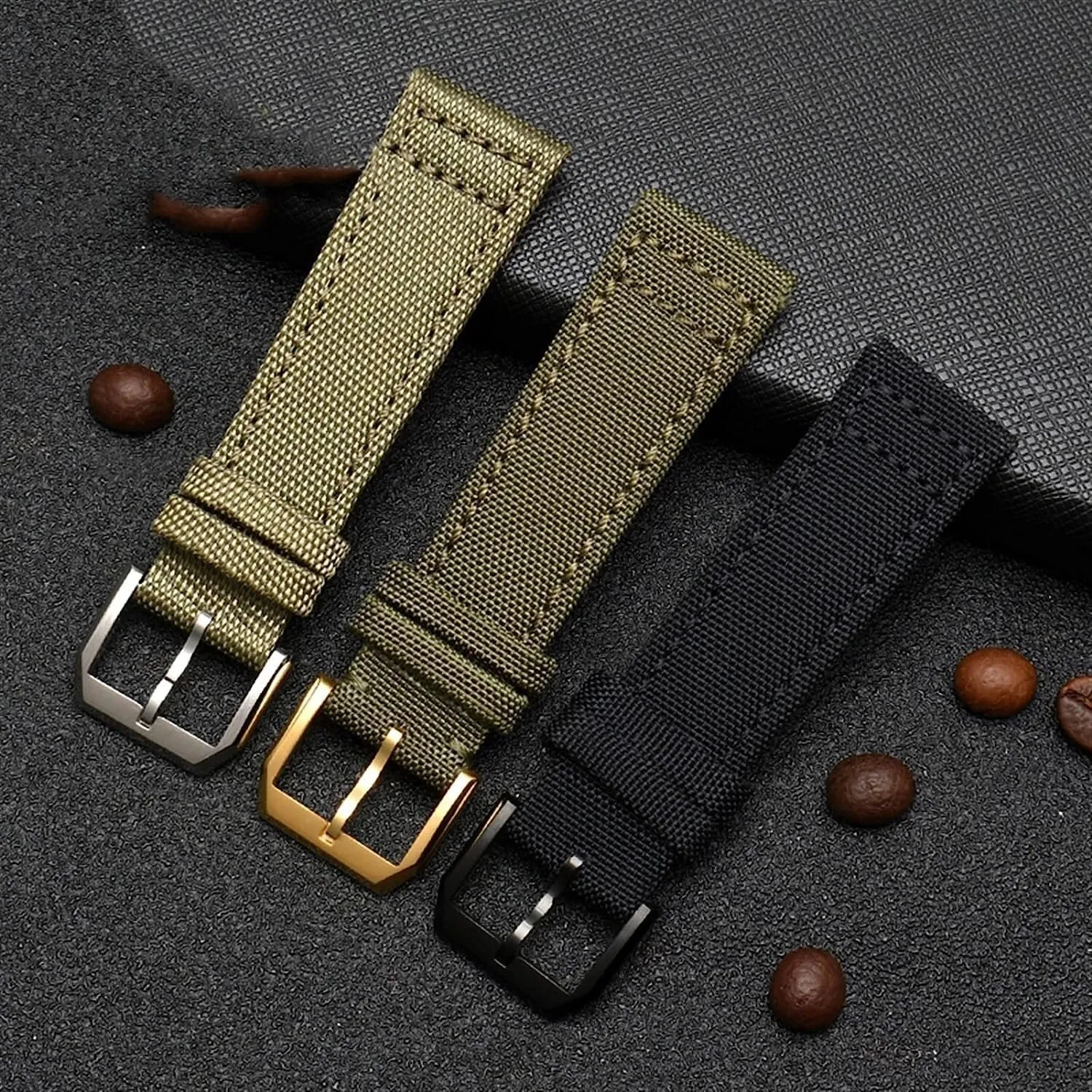 Nylon Canvas Fabric Watch Band For IWC Pilot Spitfire Timezone TopGun Strap Wristwatch Straps 20mm 21mm 22mm
