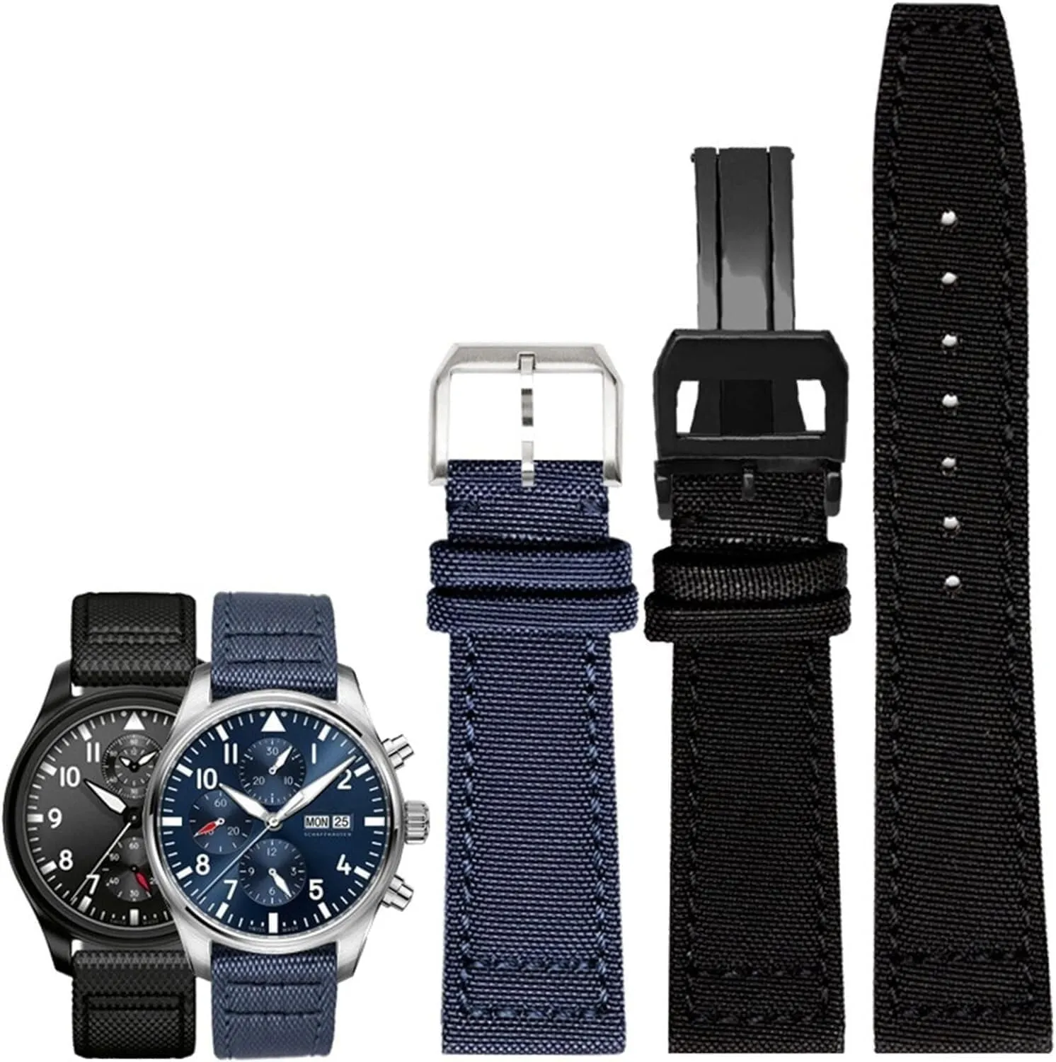 Nylon Watch Band For IWC Portuguese Pilot Series Wristwatches Band Canvas Bracelet Watch Strap