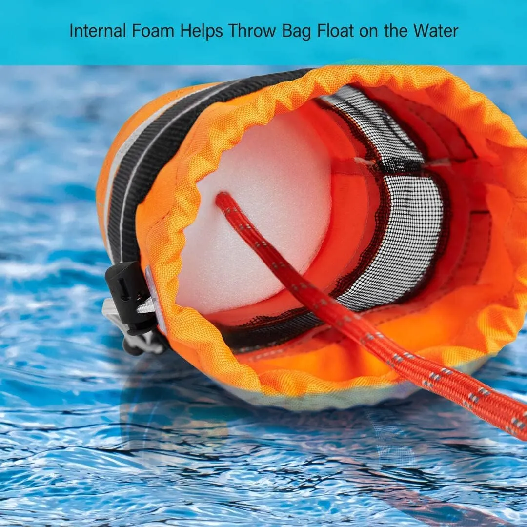 Obcursco Throw Bags for Water Rescue with Reflective Throw Rope, Floating Bag for Kayaking, Whitewater Boating, Rafting, Ice Fishing, Swimming (50ft-98ft)