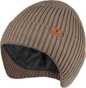 Ocatoma Winter Beanie with Earflap for Men Women Warm Knit Soft Hat Outdoor Beanie Unisex Gifts for Men Women