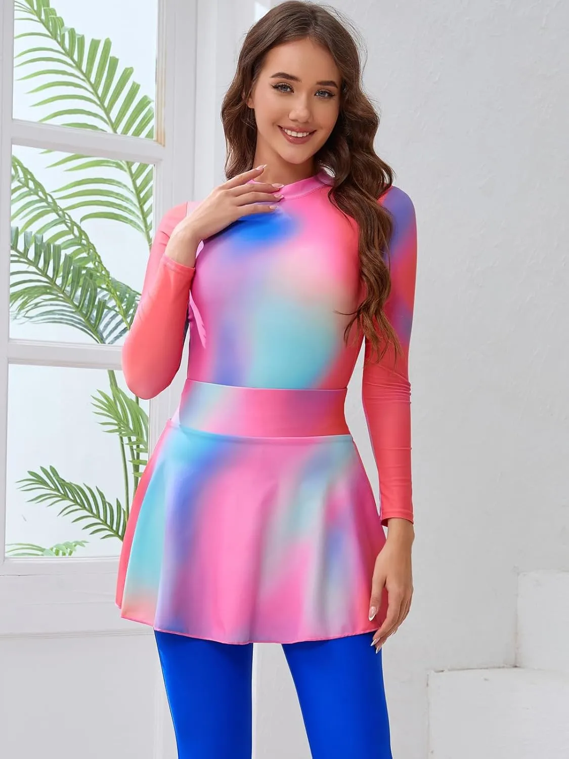 ODIZLI Muslim Swimming Suit for Women Rash Guard Long Sleeve Swimsuit Surfing Bathing Suit Wetsuit