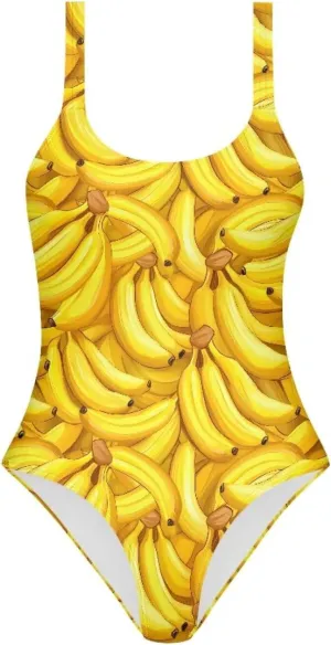 One Piece Bathing Suit for Teen Girls Comfy Crewneck Backless Bathing Suit