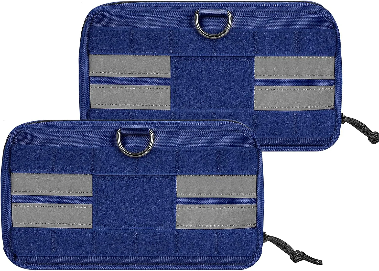 OneTigris Service Dog Harness Molle Saddle Bag, Large Tactical Add-on Pouches for Treats, Poop Bags, Toys Dog Backpack, 9.3”*5” (Blue)
