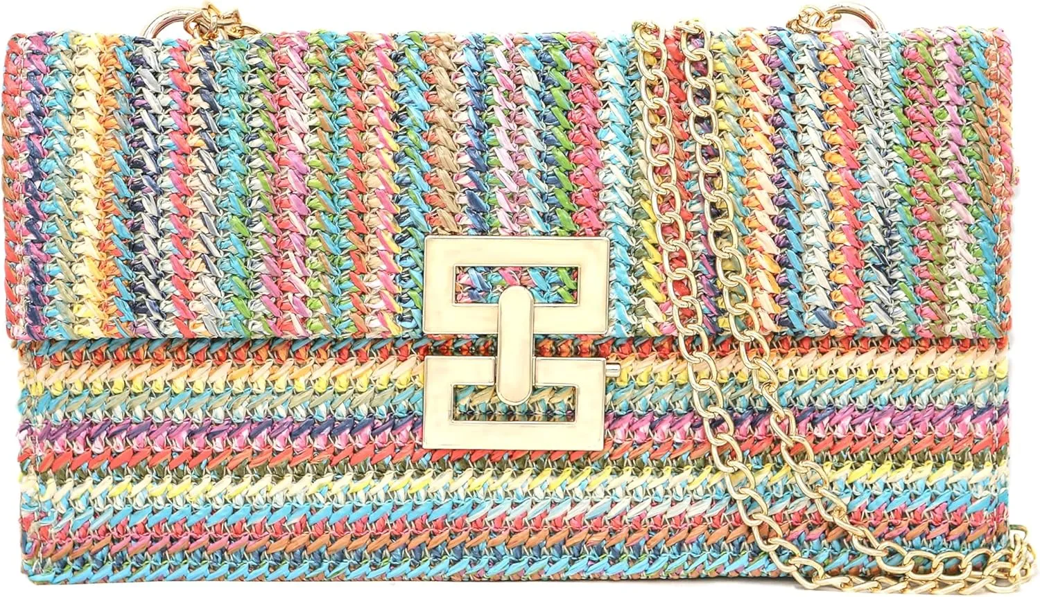 Oriamour Straw Purse Clutch Purse For Women Boho Crossbody Bags for Women Raffia Straw Bag Woven Beach Handbag For Summer