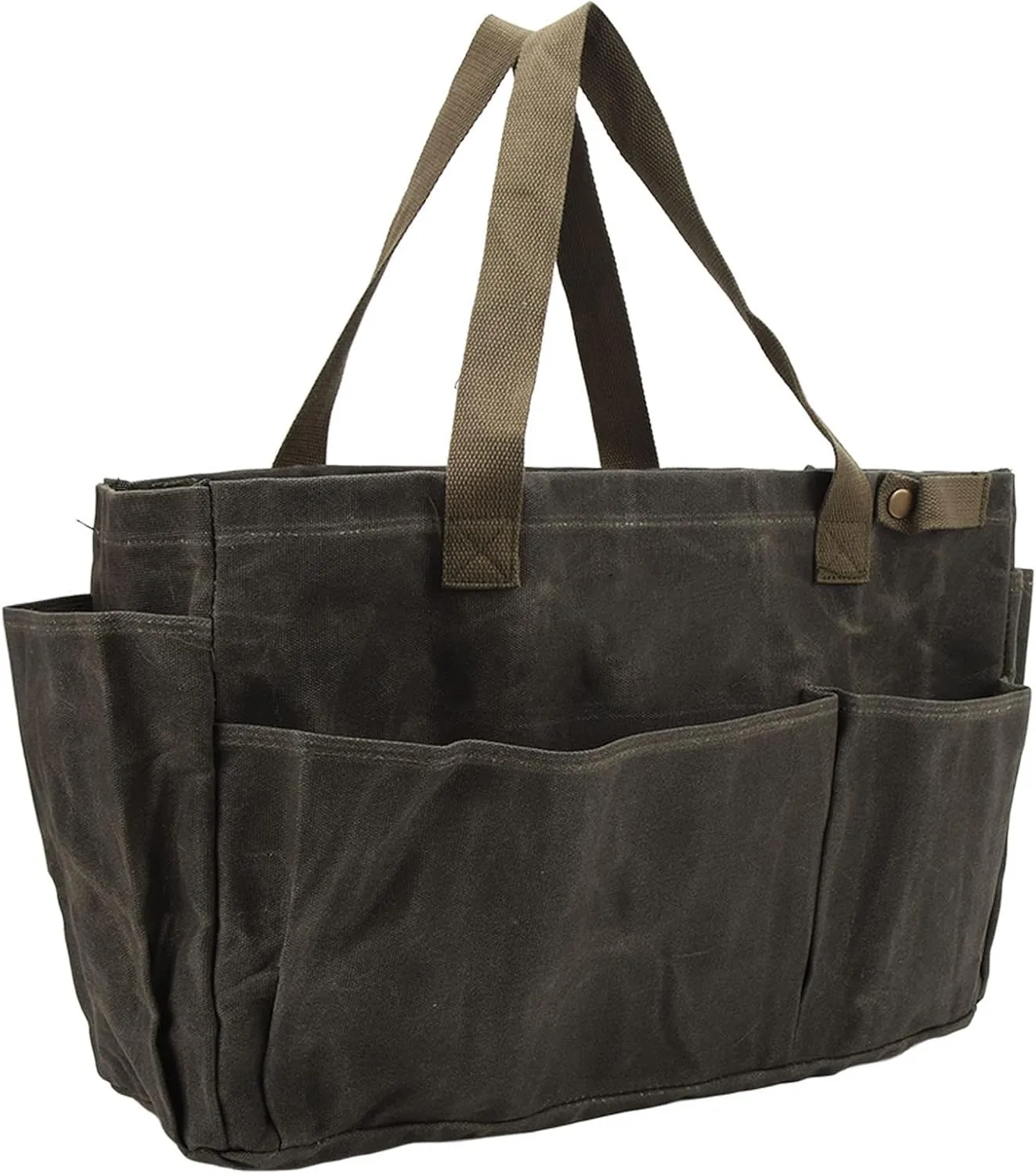 Outdoor Duffle Bag with MultiPocket Design and Comfortable Handle for Camping, BBQ | Wet Wax Screen (Army Green)