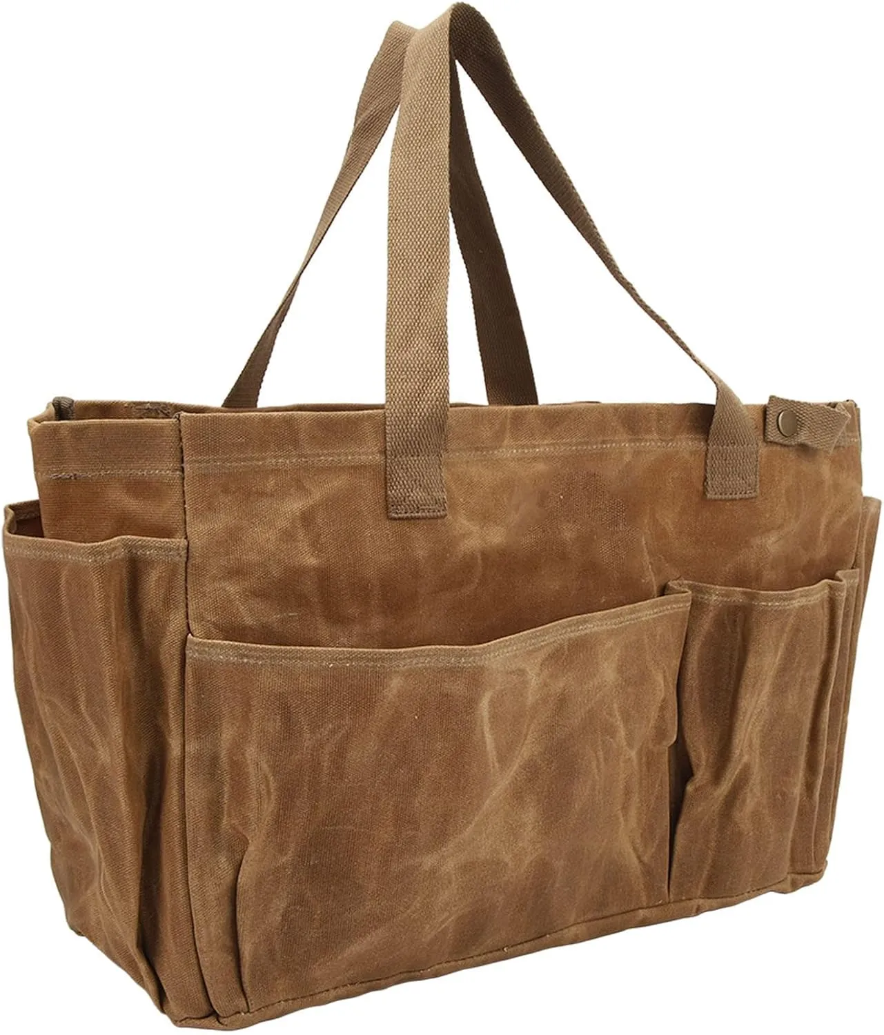 Outdoor Duffle Bag with MultiPocket Design and Comfortable Handle for Camping, BBQ | Wet Wax Screen (Khaki)