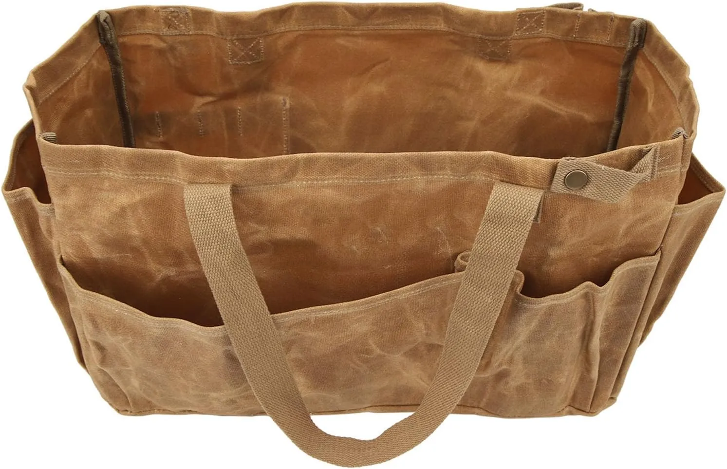 Outdoor Duffle Bag with MultiPocket Design and Comfortable Handle for Camping, BBQ | Wet Wax Screen (Khaki)