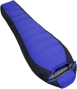 Outdoor Single Down Sleeping Bag Adult Camping Sleeping Bag Can Support Splicing Double Thermal Sleeping Bag,Red 1800g (Blue 1800g)