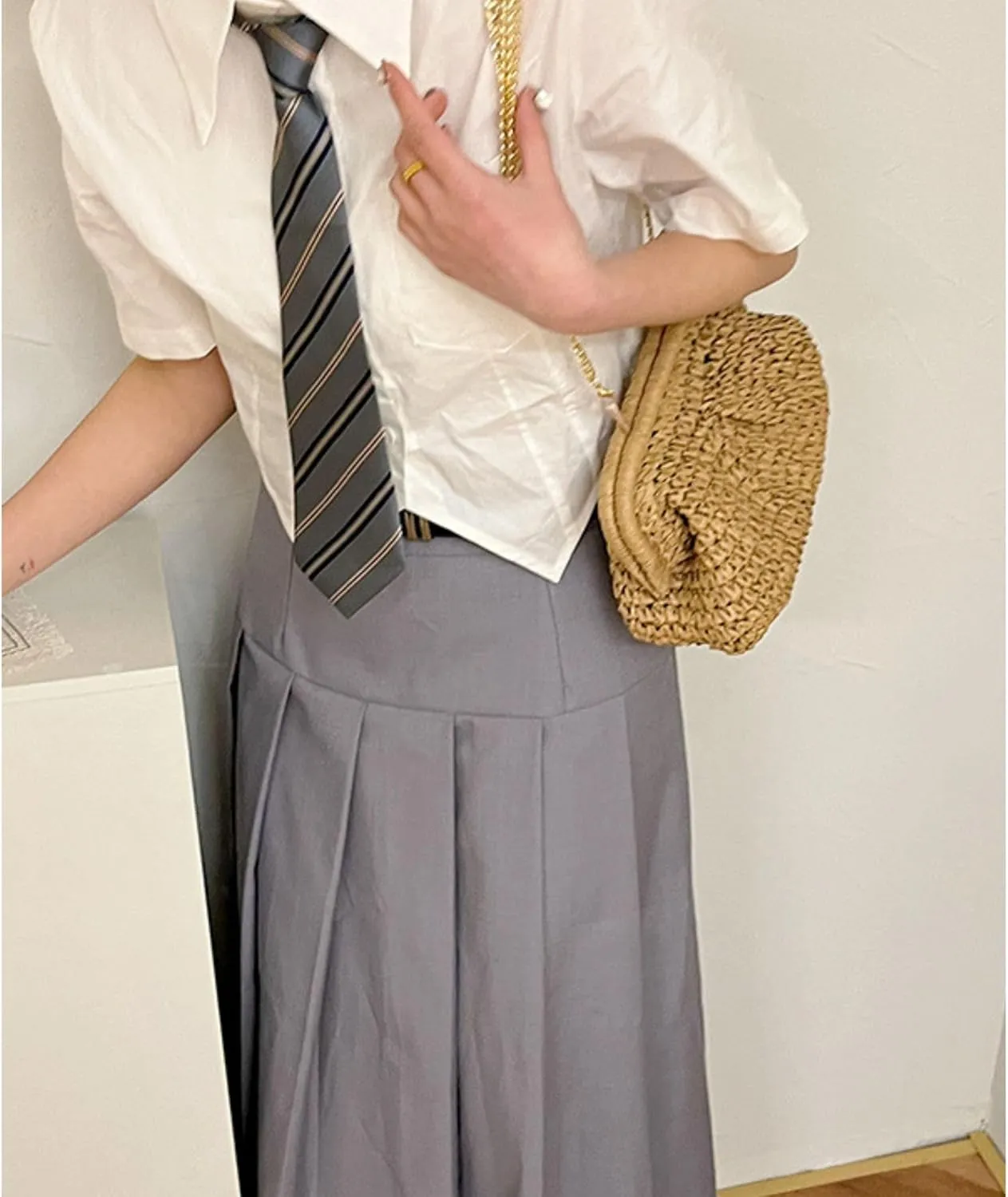 Ovida Straw Clutch Purse for Women Small Dumpling Bag Raffia Woven Purse Summer Beach Shoulder Crossbody Bag
