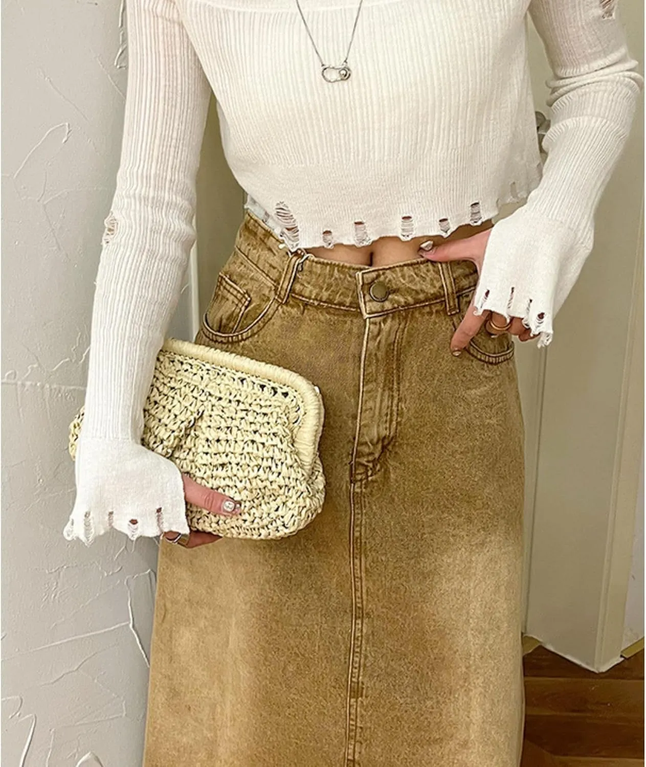 Ovida Straw Clutch Purse for Women Small Dumpling Bag Raffia Woven Purse Summer Beach Shoulder Crossbody Bag